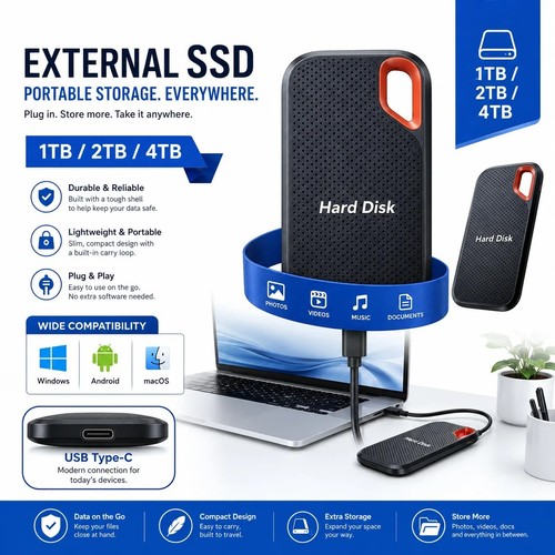 1tb 128tb portable external - portable,