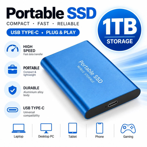 1tb external ssd portable hard - 1tb,
