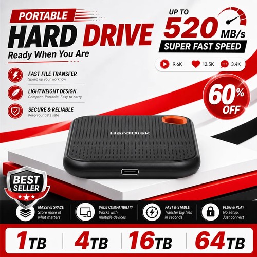 Portable external ssd 1tb 2tb - portable,